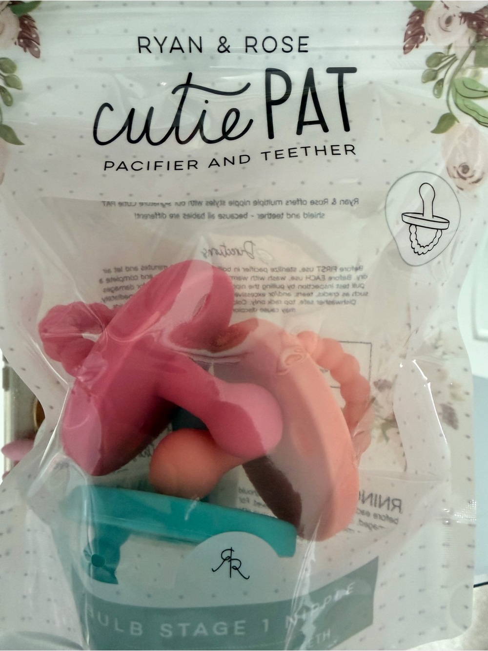 Ryan & Rose Bundle - Cutie Pat Pacifier/Holder and Teethers